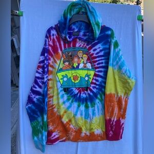 Colorful Tie-Dye Scooby-Doo Hoodie Sweatshirt XXXL